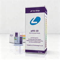 Bandelettes de test de pH 5 à 10 universelles, papier tournesol acide-alcalin pour l'eau, l'urine, la salive, le savon, le sol, la surveillance du pH alimentaire