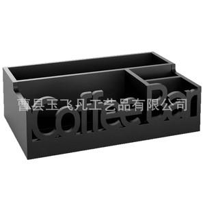 Coffee Bar Wooden Storage Box 30.5x19x7.6cm For Coffee Pods And Bottles Desktop Organizer - Product Image 5