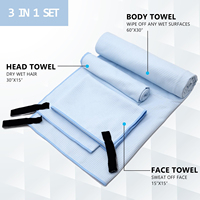 Serviette de sport pour adultes en microfibre tissée écologique, super absorbante, séchage rapide, antimicrobienne, fabriquée à partir de matériaux recyclés, idéale pour la gym, le yoga et la remise en forme
