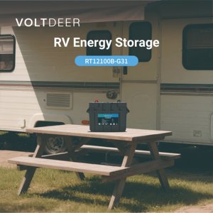 Voltdeer xách tay 12.8V 100AH LiFePO4 pin Lithium ion để sử dụng NGOÀI LƯỚI với 4000 chu kỳ - Product Image 2