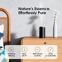 Diffuseur rechargeable sans eau à huile essentielle de 20 ml avec minuterie, télécommande, 3 modes de diffusion, mini diffuseur d'air portable