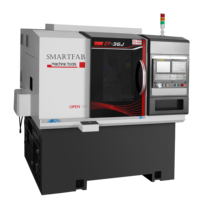 Tour CNC à lit incliné horizontal semi-automatique à 3 axes, haute sensibilité, pour travaux légers, production automatique de haute précision