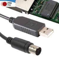 Cable Serial USB A Macho a Mini Din 8 Pines Macho RS232 RS485 de Alta Compatibilidad OEM/ODM con FTDI FT232RL para Depuración
