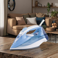 Fer à vapeur électrique portable en céramique, design moderne, garantie 1 an, fonction vapeur verticale et sèche-linge, réservoir d'eau 300 ml