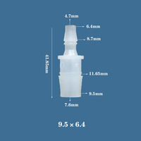 Connecteur de tube lisse en polypropylène (PP) flexible, raccord réducteur droit pour accessoires de réservoir de poissons, raccords de tuyauterie, garantie de 3 ans