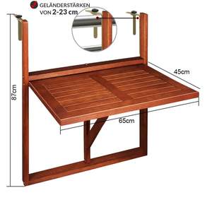 <span class=keywords><strong>Mesa</strong></span> plegable colgante para balcón y bar, barandilla de jardín de madera de acacia, <span class=keywords><strong>mesa</strong></span> de cubierta plegada - Product Image 2