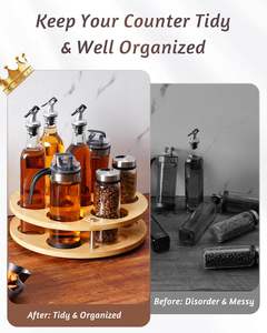 מתגלגל עץ מסתובב מארגן 30 עוז 40 עוז 40 עוז 40 מעלות צנופת 360 ° גביע - Product Image 4