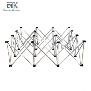 Plateforme de scène pliable avec support en aluminium Spider, scène portable pour événements - Product Image 6