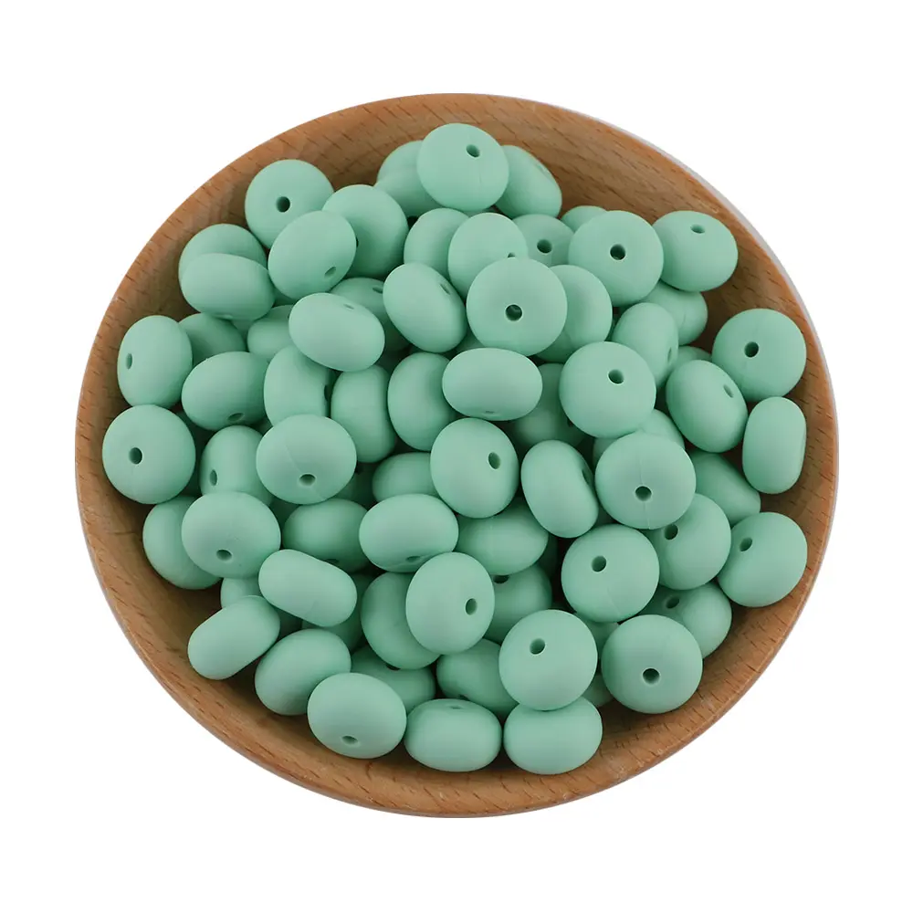 Perline in Silicone abaco per dentizione senza BPA stampate per alimenti per bambini 14mm