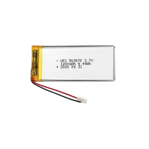 Li-polymer Cells Factory Supply Air Cleaner Batteries UFX 503070 1200mAh 3.7V Curved Li-ion Polymer Battery