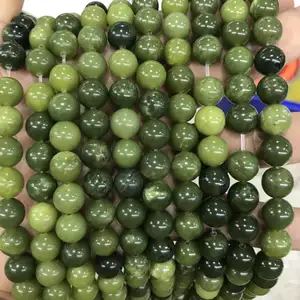 10mm round natural new Canadian jade loose gemstone beads