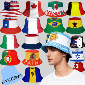 Custom Flag Print <b>Bucket</b> <b>Hat</b> Sunshade Trucker <b>Hat</b> for Sports Events Promotions - Product Image 1