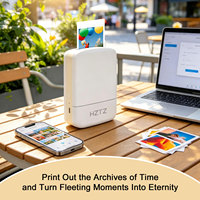 HZTZ Printer Gambar AR Mini Nirkabel 2 Inci 600DPI dengan Desain BT/USB Laris Manis Grosir Langsung dari Pabrik