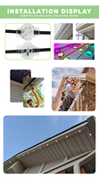 Wifi App Controlado RGBW Cambio de color LED Exterior Casa Alero Iluminación IP67 Vacaciones permanentes Luces de punto de Navidad decorativas