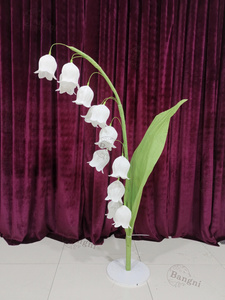 Flores de papel de lirio del valle gigantes artificiales al por mayor de pie para escaparates de fiesta de boda - Product Image 6
