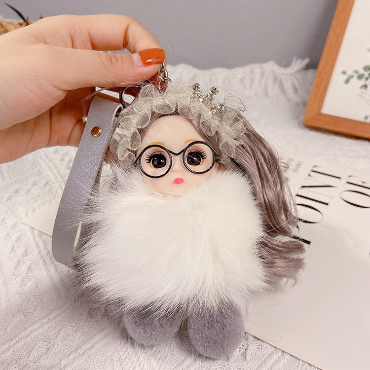 2024 Cute Girl Plush Doll Pendant Keychain - Creative Gift