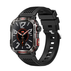 Montre connectée carrée HT29, surveillance de la fréquence cardiaque et du sommeil, lampe de poche et lumière de détection de monnaie, étanche IP68, pour sports de plein air - Product Image 1