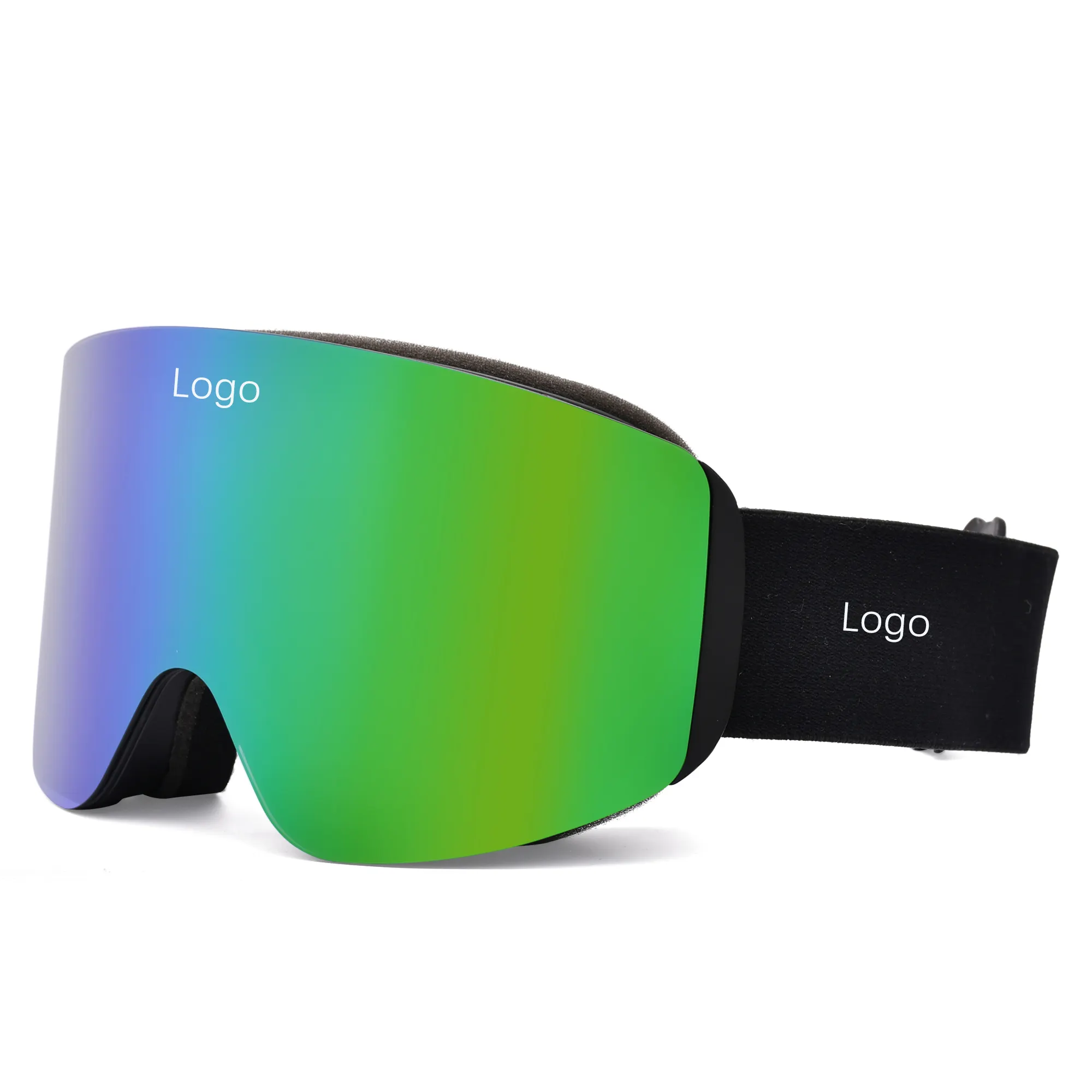 Best Verkopende Sport Volwassen Anti-Fog Oem Odm Custom Logo Skibril Magnetische Snowboard Skibril