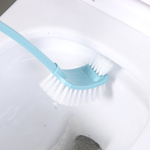 Household toilet <b>brush</b>, wall-mounted, <b>long</b>-<b>handled</b>, soft-bristled, double-sided, curved, double-sided cleaning <b>brush</b> - Product Image 2