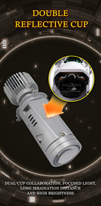 GOODZOOM Mini projecteur bi-<span class=keywords><strong>LED</strong></span> pour phare, ampoule H4, projecteur <span class=keywords><strong>LED</strong></span> pour voiture, phares H4 pour voiture - Product Image 2