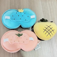 J437 Pliable Ronde Fermeture Éclair Animal Sieste Repos Voyage Dessin Animé Masque Pour Les Yeux 2 En 1 Portable Oreiller Cou Avec Couvre-Yeux