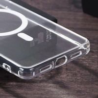 Étui de téléphone magnétique transparent antichoc et anti-rayures en TPU PC pour Google Pixel 7 Pro/7A/7/8