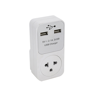 Chúng tôi cắm chuyển đổi cắm đa chức năng ổ cắm di động với 2 cổng USB phổ Ổ cắm điện Adapter Màu Trắng - Product Image 5