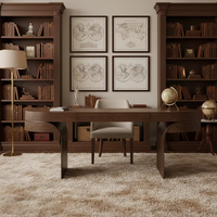 Nuevo diseño Muebles de oficina de madera Escritorios de computadora para el hogar Escritorios de oficina de madera de roble