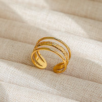 Bague de mode en gros en acier inoxydable étanche, style vintage, motif lèvres, ajustable pour femme