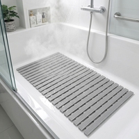 Tapis de bain tissé ajouré personnalisé, antidérapant et lavable, vente en gros d'usine
