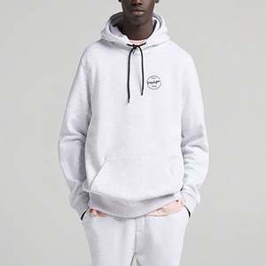 เสื้อสเวตเตอร์แบบสวมศีรษะของผู้ชายเสื้อสเวตเตอร์แบบหนาผ้าฝ้าย100เทอร์รี่ใส่ได้ทั่วไปใส่ได้ทั้งชายและหญิงมีฮู้ดสำหรับฤดูหนาวสีดำโลโก้ได้ตามต้องการ - Product Image 6