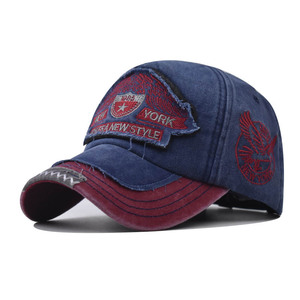 Casquettes de baseball unisexe pour l'extérieur, style printemps-automne, à <span class=keywords><strong>5</strong></span> panneaux, avec lettres brodées pentagramme, effet <span class=keywords><strong>d</strong></span>élavé et usé - Product Image 5