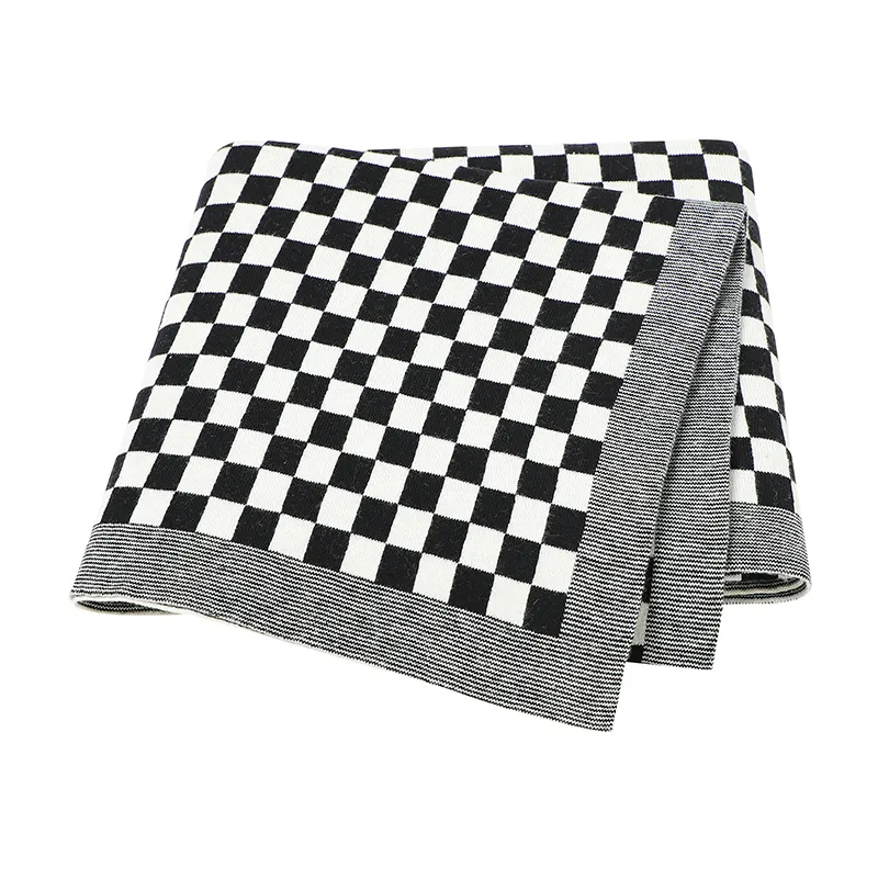 mimixiong Factory Baby Blankets Cotton Mantas De Bebe Stroller Nursery Swaddle Wrap Toddler Knitted couverture Covers