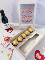 Nouveau design de boîte d'emballage pour le vin de bonbon faveur de mariage boîte de papier de chocolat avec logo personnalisé avec fenêtre