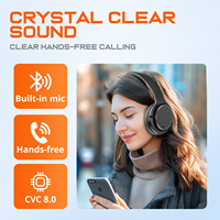 Meilleurs écouteurs sans fil supra-auriculaires à réduction de bruit active, chipset Qualcomm, basses puissantes, canal stéréo, subwoofer pour la musique, filaires