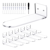 Étagère murale flottante en acrylique transparent pour chaussures et collections de chaussures de luxe pour le rangement