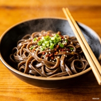 Nouilles Udon Cuites à Faible Teneur en Sodium, à Base de Blé Dur et de Sarrasin, en Sachet pour un Repas Sain