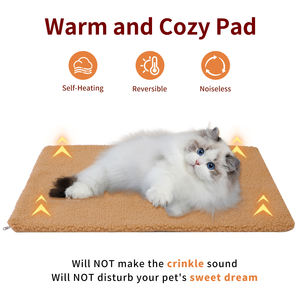 Estera de perrera con autocalentamiento para perros, transpirable, suave, de Cachemira de cordero, estera de calefacción cálida para mascotas, desmontable, sólido, calidad Animal, suministros para mascotas - Product Image 4
