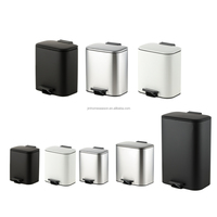 SY Noir Pédale Grand Compartiment Hôtel Pet Tri Swing Couvercle Commercial En Acier Inoxydable Poubelles
