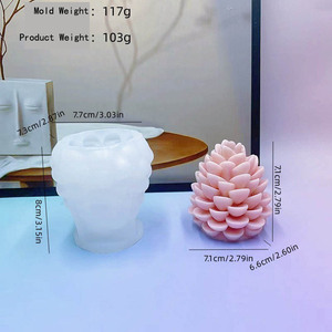 3D Pine Cone Candle Silicone Mold DIY Christmas Ornament <b>Craft</b> Gifts Making <b>Tool</b> Soap Plaster Resin Casting Molds Home Decor - Product Image 5