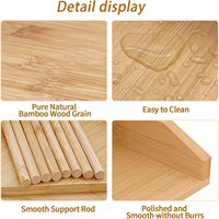 Organisateur de bureau en bambou durable, non pliable, gain de place, pour le bureau à domicile, étagère d'angle de bureau, étagère de rangement triangulaire à 3 niveaux