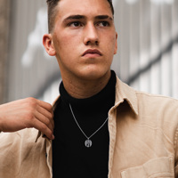 Collier pendentif croix aile de dragon en argent sterling 925, bijoux cool pour hommes, cadeau de fête punk