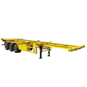 20ft 40Tons Skeleton Skeletal Container Semi <b>Trailer</b> 40ft Container Chassis for Sale - Product Image 3