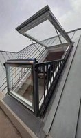 Fenêtre de toit en aluminium étanche de style moderne, transformable en balcon, pour la ventilation des terrasses et des greniers