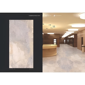 Losas de piedra sinterizada de 1200x2400 mm, color gris natural, para decoración de pisos y paredes interiores de lujo, azulejos de porcelana esmaltada - Product Image 4
