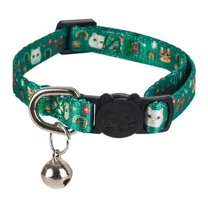 Venta caliente de fábrica, collar de gato con estampado de poliéster con campana, otro collar de perro personalizado para mascotas - Product Image 6