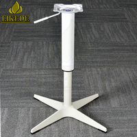 Support pivotant à hauteur de levage réglable en croix en aluminium en métal blanc Base de table d'appoint pour bureau d'ordinateur portable