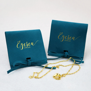 Bolsa de Joyería Personalizada de Terciopelo Sintético, Bolsa de Embalaje de Joyería de Terciopelo con Logotipo Personalizado y Exhibición - Product Image 5