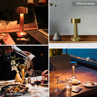 Lampe de table moderne pour hôtel et restaurant, rechargeable sans fil, lumière LED sans fil, lampe de table sans fil pour intérieur, lampe de bureau sans fil vintage simple