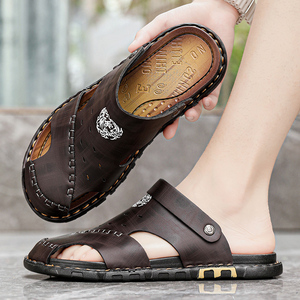 <span class=keywords><strong>Sandalias</strong></span> <span class=keywords><strong>de</strong></span> Cuero Cosidas a Mano para <span class=keywords><strong>Hombre</strong></span>, <span class=keywords><strong>Sandalias</strong></span> Casuales <span class=keywords><strong>de</strong></span> Playa para Vacaciones, Antideslizantes, con Suela <span class=keywords><strong>de</strong></span> <span class=keywords><strong>Goma</strong></span> Suave y Cómoda - Product Image 2